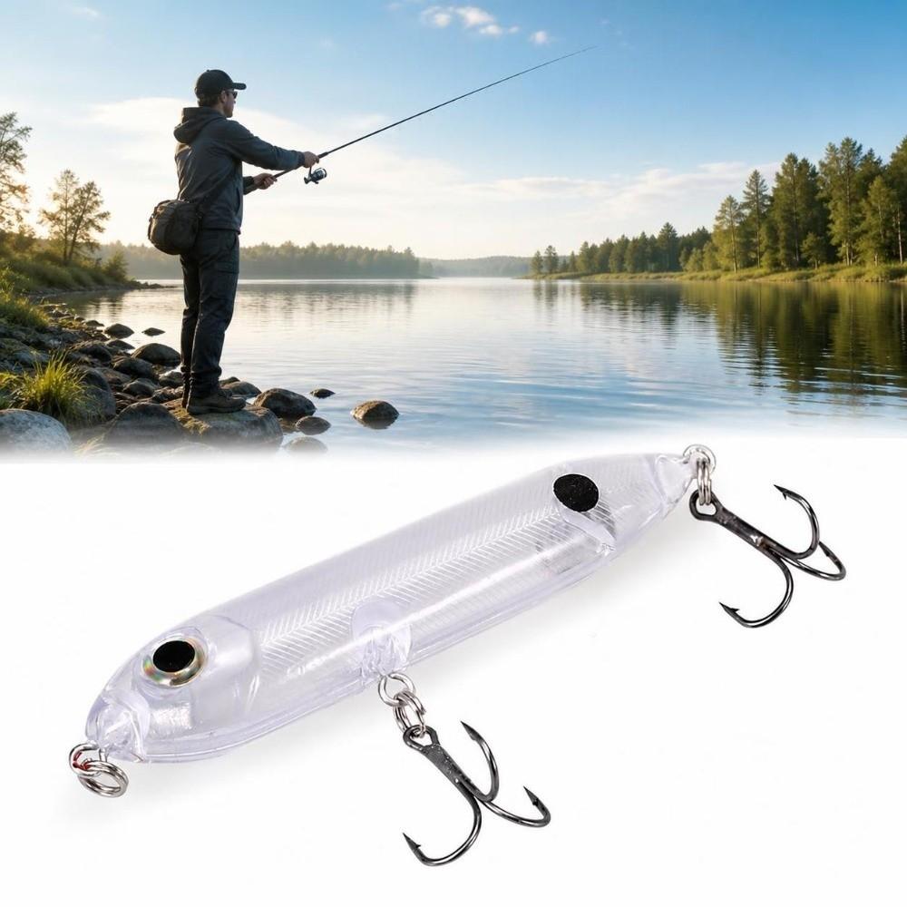 with 3D Eyes Pencil Popper Lure ABS Hard Bait Lure Topwater Fishing Lure Freshwater Fishing
