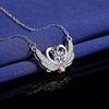 Элегантное ожерелье Сердце-Лебедь: Кулон на ключицу с цирконом 1 карат «Восемь сердец и стрел»