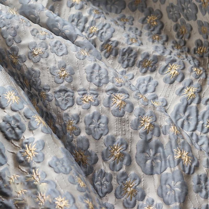 1м Золотой тисненый пузырчатый fabric Пряжа окрашенная Жаккард Пэчворк Элегантное Платье-юбка Туту DIY Шитье Мягкая ткань Домашнее украшение