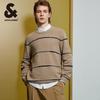 JACK&JONES Men's Striped Color-Block Knit Sweater