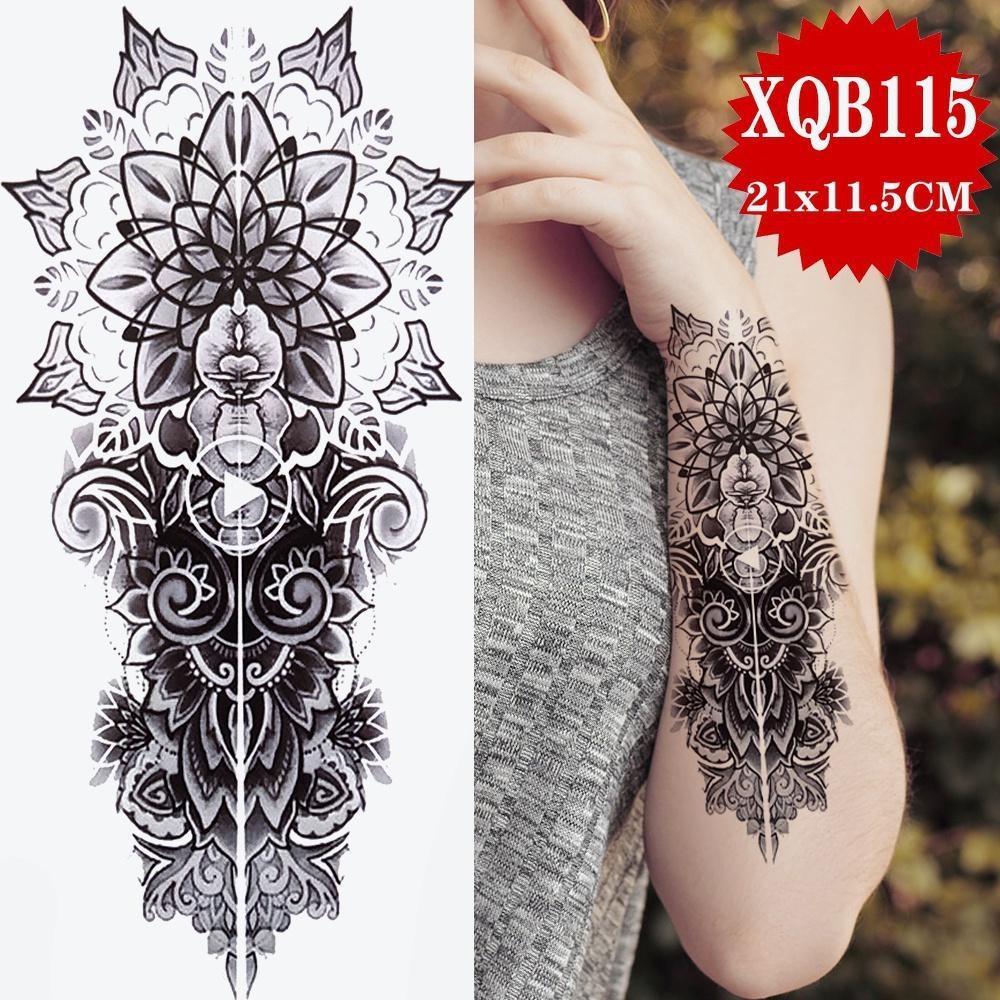 1PCS Sexy Flower Waterproof Temporary Tattoo Sticker Chest Rose Glitter Tattoo Body Art Arm Fake Flower Tattoo Woman
