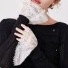 Flower Lace Fake Cuffs Pleated Horn Cuffs Decoration Gift False Cuff Sleeve  Photo Prop