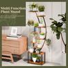 Indoor Plant Stand 155CM Tall with Grow Lights, 9 Tiered Shelf, Metal 155cm Large Holder Shelf Display Rack Holder, Half-Moon Flower for Living Room