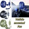 Quiet Operation Dual-Head Car Fan Multi-Angle Adjustable Electric Fan  Driving Environment