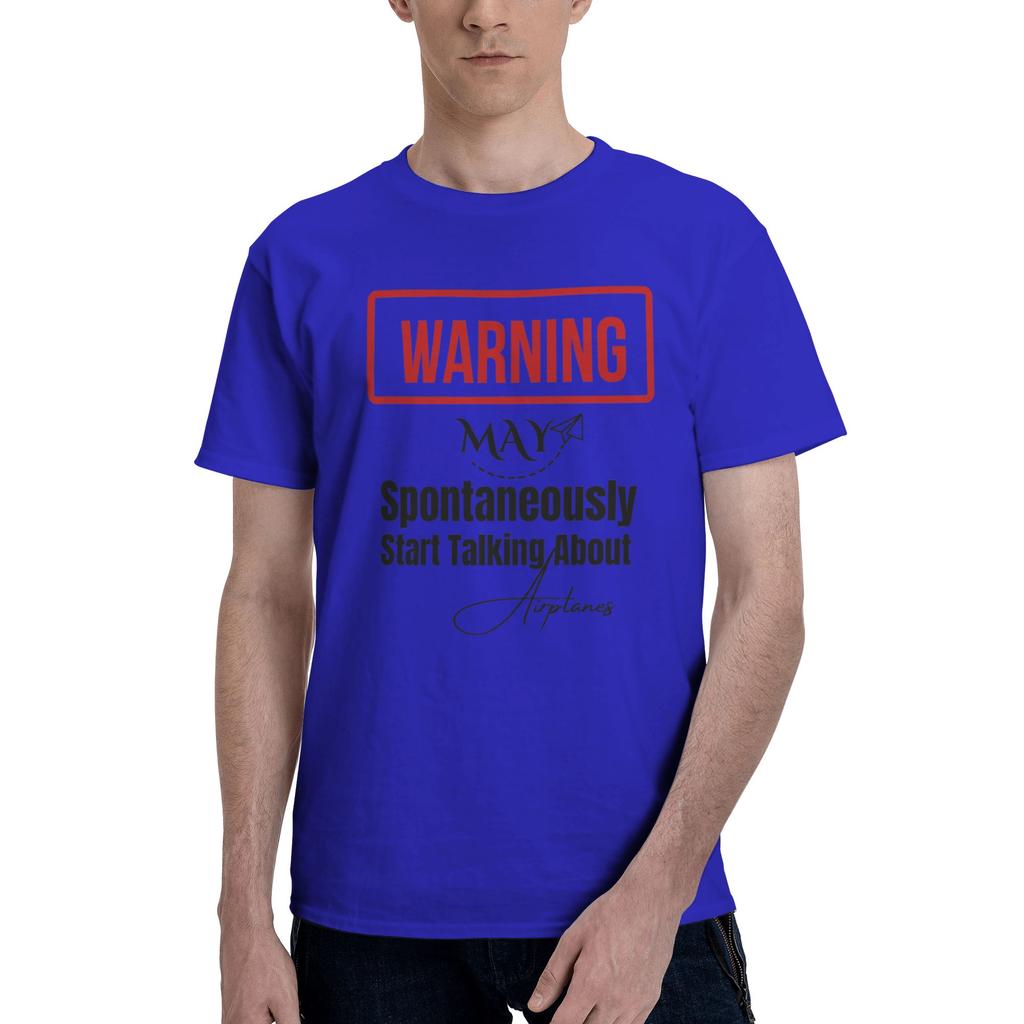 1 Piece Red Funny Graphic 100 Cotton Tshirt Talk About Airplanes Tops Tees For Unisex