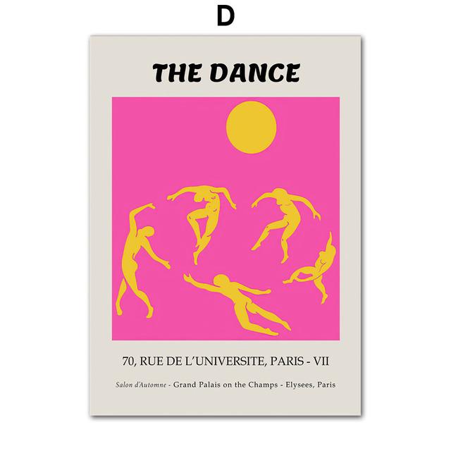 Рамка из цельного дерева Матисс Тропические растения Эйфелева башня Плакаты сглаза и принт Wall Art Холст Картины Картины Украшение гостиной