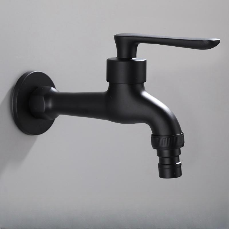 Black Mop Pool Faucet Washing Machine Faucet Fully Automatic Wholesale All Copper Extended Faucet