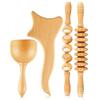 1 Set Wood Therapy Massage Tools Anti Cellulite Massager Muscle Pain Relief Wooden Kit for Body Shaping & Sculpting Home Gym New
