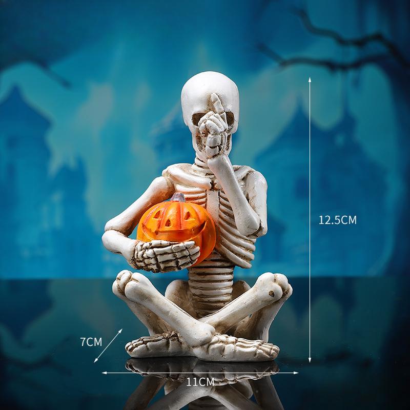 Фигурки тыквенных фонарейРеквизит для украшения вечеринки и создания веселой атмосферыЧерепИзделия ручной работы из смолы