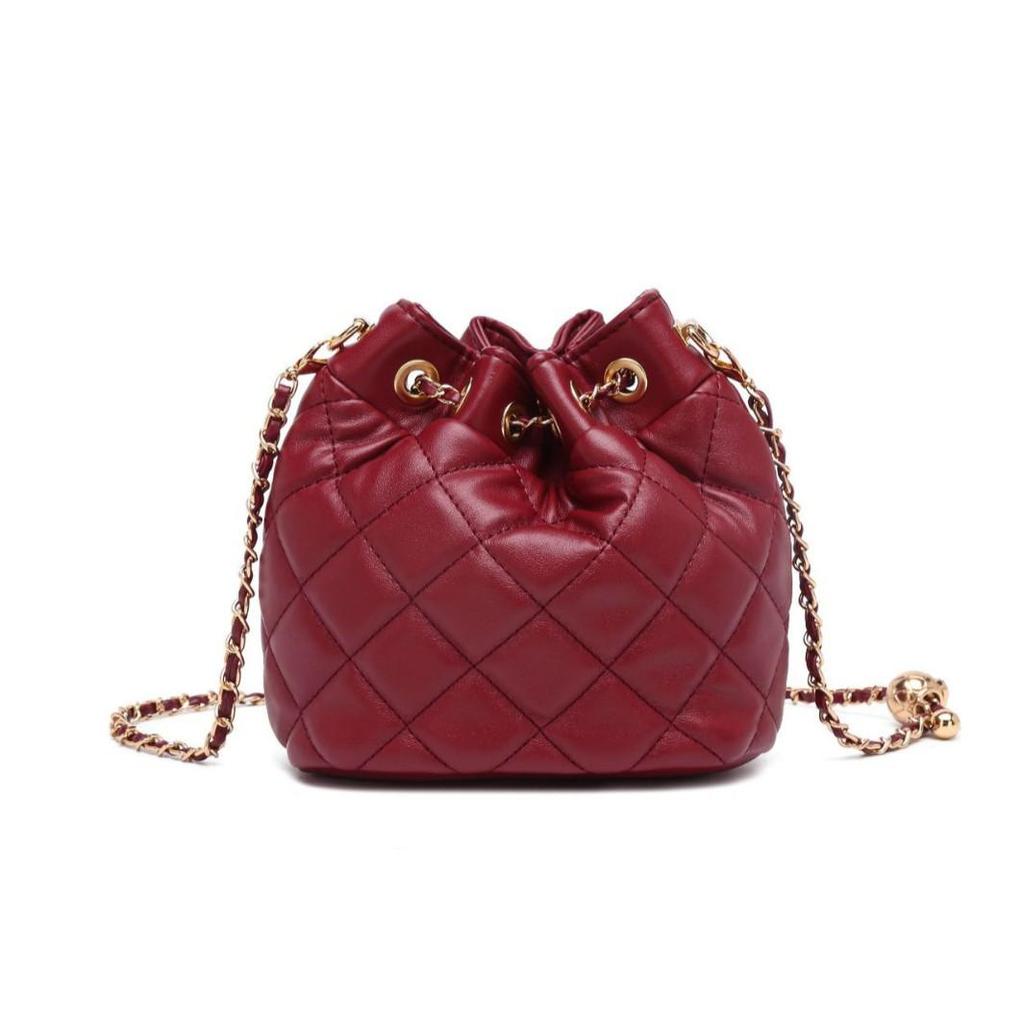 Цепочка Argyle Crossbody 2024 Роскошная Сумка-Ведро на Шнурке Для Женщин