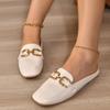 2024 New Women Shoes Ladies Flat Fashion Vintage British Leather Oxford Loafers Size 43 Comfy Casual Shallow Flats Gold Logo