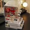 Fashion No Odor Wear Resistant 4 Styles Stackable Earring Storage Display Cases for Girl Jewelry Box