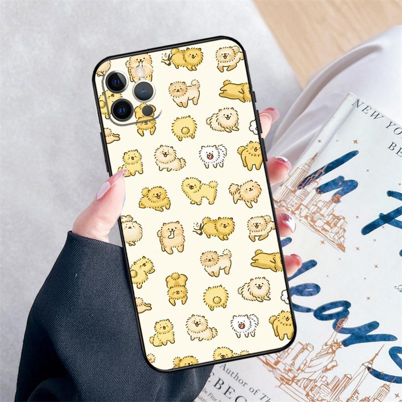Pomeranian Dog Phone Case For iPhone 16 Pro Max 11 12 13 Mini 14 15 Pro Max 15 16 Plus XR 16e Cover Coque