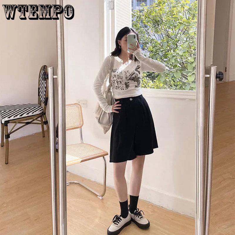 Ретро Harajuku гранж-футболки с графическим принтом и длинными рукавами, укороченные топы, шикарные женские винтажные облегающие корейские футболки