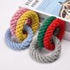 Cotton Dog Toys Puppy Chewing Toys Rope Knot Toy Durable Braided Dog Toys Dog Cleaning Teeth Braided Bone Rope Pet Products