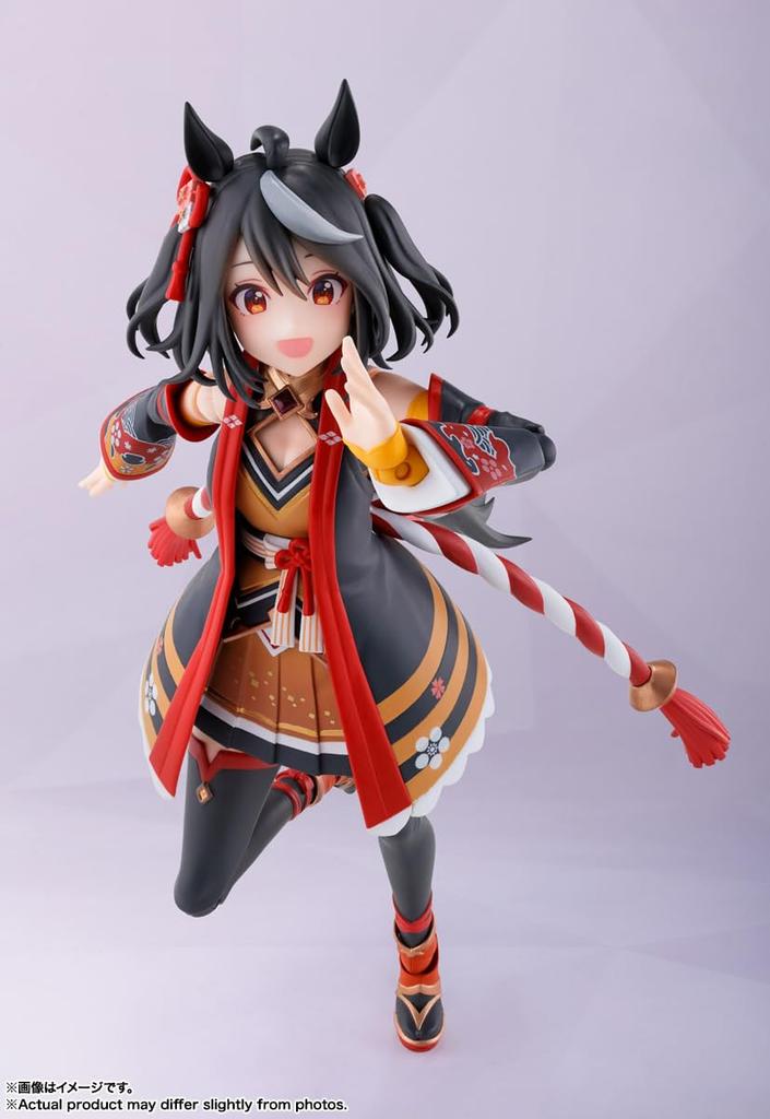 TAMASHII NATIONS Uma Musume Pretty Derby Kitasan Black 140мм Раскрашенная Подвижная Фигурка S.H.Figuarts Прибл.. ПВХ и АБС
