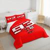Juego de ropa de cama con mascota Hormiga Roja 93 de Marc Márquez (1 funda nórdica, 2 fundas de almohada, edredón no incluido), Impresión Artística de Logo de Número de MotoGP