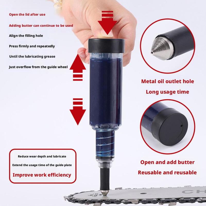 Portable Precision Grease Tool Deep Lubrication Anti Rust Anti Corrosion Chainsaw Guide Plate Lubricating Oil Injector