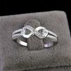 Trendy Silver Color Infinity Ring Men and Women Couple Love Jewelry ARI