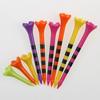 10Pcs 38/70/82MM Golf Tee Striped Height Adjustable Sharp Tip Plastic Golf Ball Holder Golf Training Aid Spike Kit Golf Accessories Golfer Gifts