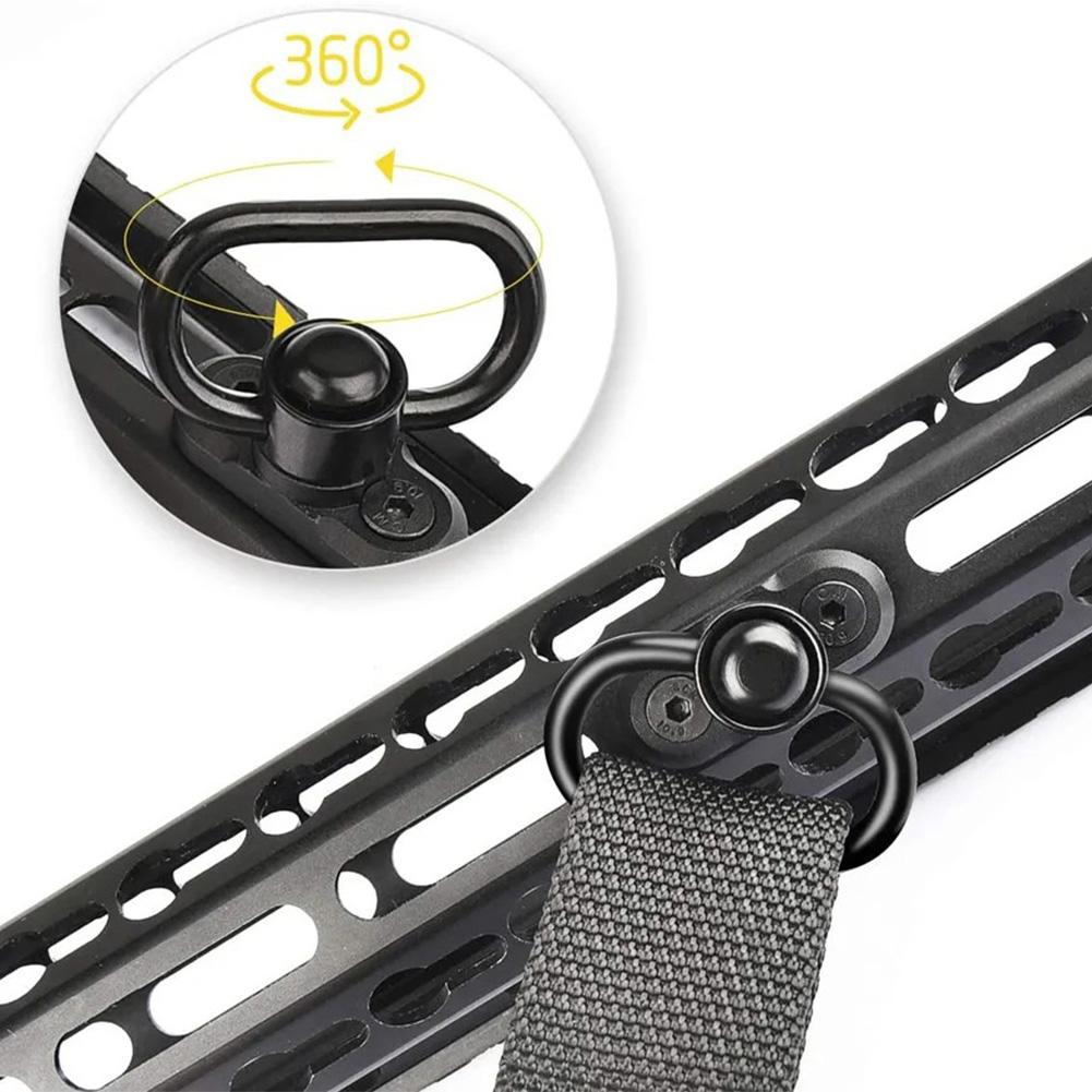 2PCS M-Lok QD Sling Swivel Mount Quick Detach Aluminium Alloy Sling Waterproof High Strength Attachment With Push Button For Mloc Slot System Mounting