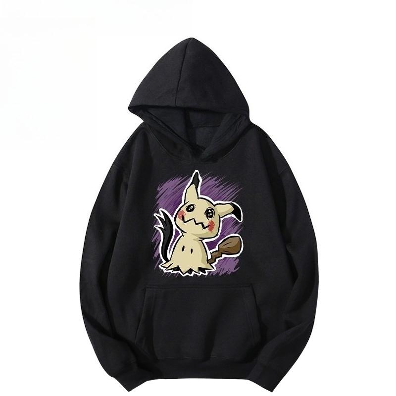Pokémon Cartoon Mimikyu Hand-painted Hoodie for Men and Women Autumn and Winter New Harajuku Trend Loose Casual Sweater Top