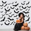 72/120Pcs 3D Bat Wall Stickers Realistic Pattern Easy To Install Wall Decals Halloween Decorations Party Supplies