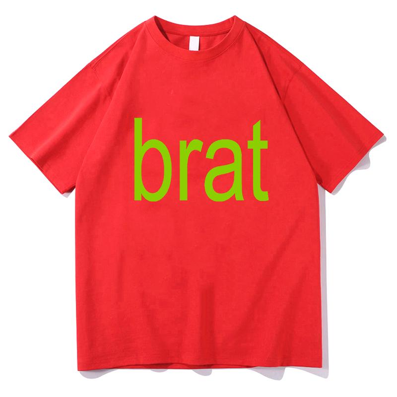 Футболки Charli xcx Brat из чистого хлопка унисекс с рисунком футболка мужская женская летняя мужская футболка большого размера с коротким рукавом