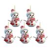 5 Pcs Christmas Snowman Ornament 2D Flat Acrylic Snowman Hanging Decoration Cartoon Snowman Pendant for Christmas Tree Mantel Door Decor
