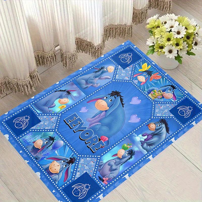 1pc Eeyore Rug Anti Slip, Non Shedding, Stain Defying, Ideal for Living, Bedroom & Laundry Handcrafted Home Decor