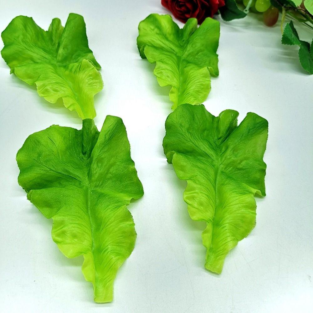 False Lifelike Realistic Artificial DIY Vegetable Model Lettuce Leaves Kids Toy Lettuce Adornment