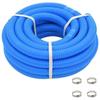 VidaXL Pool Hose with Hose Clamps Blue 38 Mm 12 M
