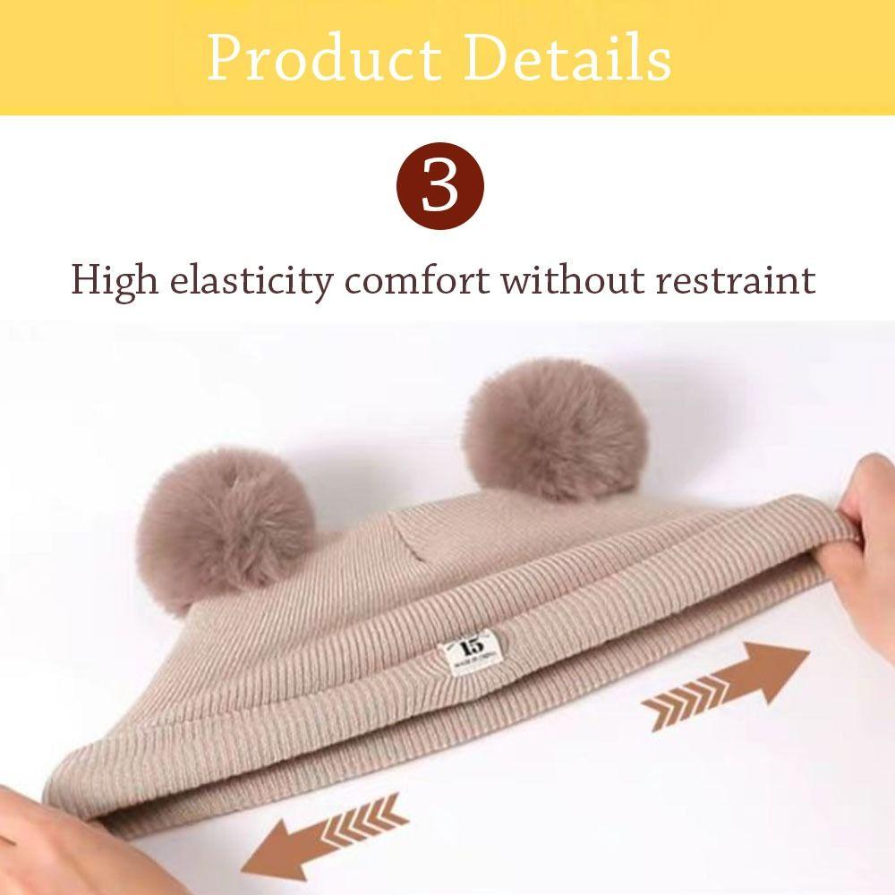 Warm Baby Beanie Cap Windproof Hat Scarf Set Winter Kids Knitted Hat Toddler