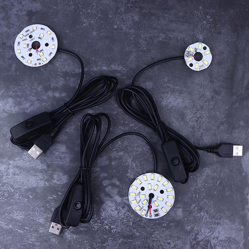 1 шт. USB-штекер DC5V Источник света LED Светодиодные бусины SMD 5730/2835 Кольцевой чип С черным кабелем 1,5 м с переключателем 3/5/10 Вт Белый свет