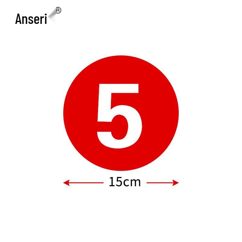 Водонепроницаемые ПВХ Наклейки с Цифрами Anserway