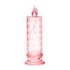 LED Candle Lights Romantic Rose Shadow Flameless Candles Lamp Elegant Crystal-like Pillar Candles for Home Decor Wedding Anniversary