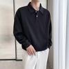 Men's 2023 Autumn/Winter Waffle Lapel Sweatshirt - Trendy, Versatile, Long-Sleeved Top