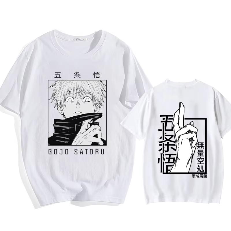 New Hot Anime Punk Jujutsu Kaisen Gojo Satoru Printed Loose T-shirt Women Men Casual Cool Summer Streetwear Short Sleeve Tops
