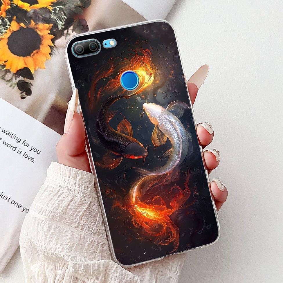 Прозрачный чехол для Honor 9 Lite Милый Кот Модные Цветы Смешная Расписная Задняя Крышка Для Чехла Телефона Honor 9Lite LLD-L21 LLD-L31 LLD-L11
