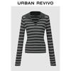 UR Women's Retro Striped Polo Knit Sweater