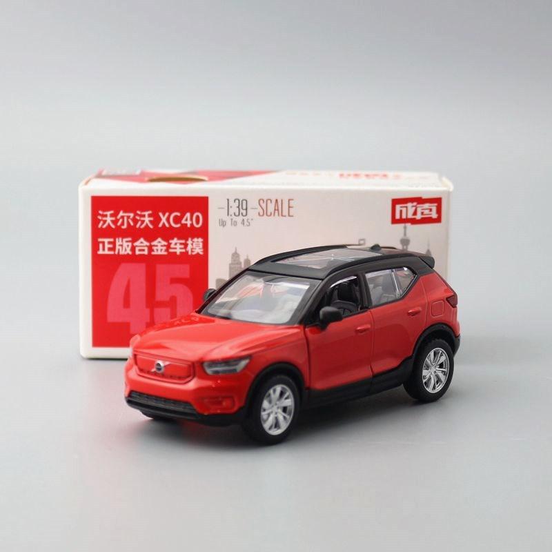 Модель автомобиля литья под давлением XC40 в масштабе 1/39, игрушечный автомобиль из сплава для детей, транспортные средства с откатным механизмом для малышей, подарок для мальчиков и девочек, красный