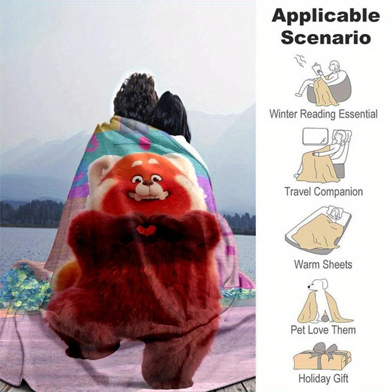 1pc, Cute Red Panda Blanket Perfect for Home Decor, Couch Blanket, Travel, Camping, Office Nap