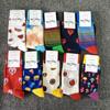 Модные женские носки средней длины с коллаборацией Микки - Стильные Happy Socks для пар