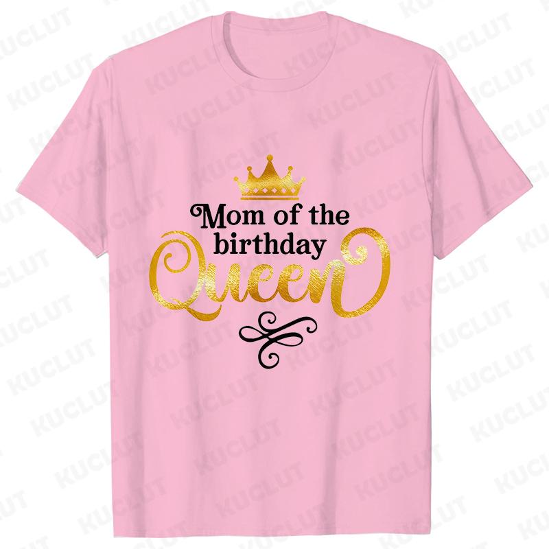 Fashion Birthday Queen Graphic Printed Women T-Shirt Birthday Party Short Sleeve Tees Casual Woman Birthday Aesthetic Clothing