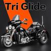 1/9 Harley Davidson TRI GLIDE ULTRA Luxury Tricycle Alloy Diecast Model Motorcycle Sound & Light Collection Decoration Gift BOX