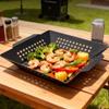 Large Capacity Barbecue Grill Pan Non-Stick Coated Roasting Fish Plate Grill Basket  Picnic