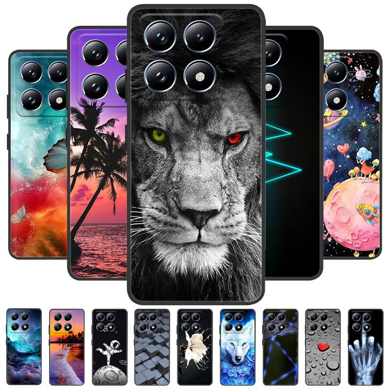 Чехлы Для Xiaomi 14T Бампер Оболочка Mi 14T Силиконовый Мягкий ТПУ Матовый Чехол Для Телефона Для Xiaomi 14T Pro 5G Милый Мультяшный Coque Funda Capa