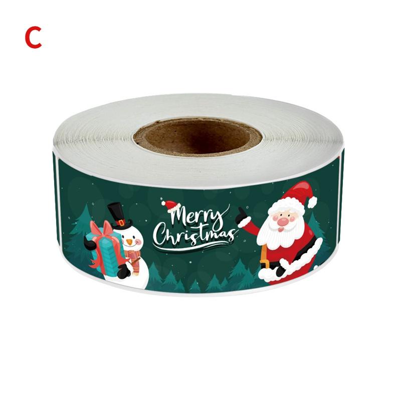 120 шт./рулон, веселое рождественское украшение, наклейка с изображением Санты, подарок на вечеринку, наклейка с печатью для выпечки, наклейка с приглашением, конверт, наклейка