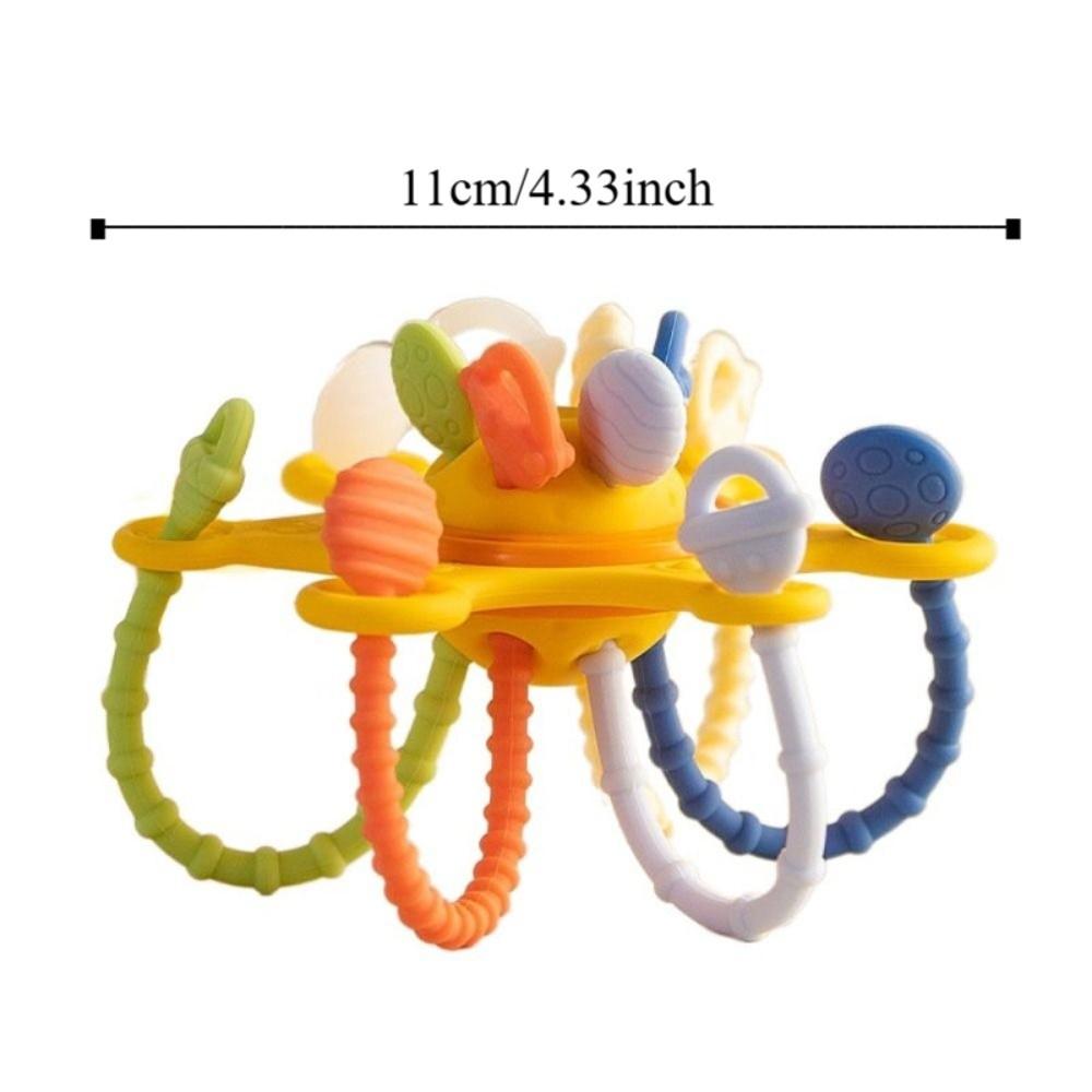 Sensory Development Silicone Pull String Toy Grab Ball InfantilChewable Teethers Toys Boy Children