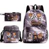 New Kapibara Student School Bag Fashion Popular Backpack Shoulder Bag Pencil Bag Three-piece Set